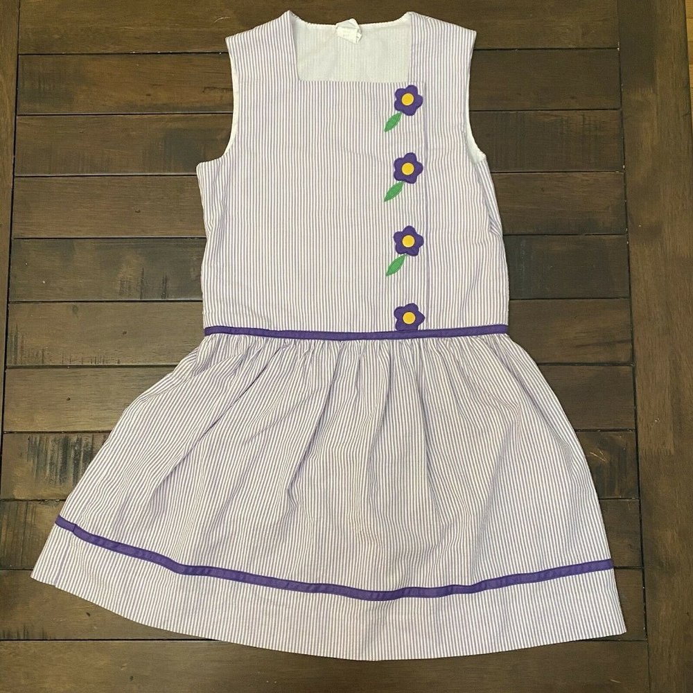 Vintage 1970/80s Girls Youngland Seersucker Dress